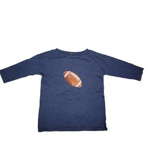 Bua Bua long sleeve women's navy sequin sparkle football shirt size small